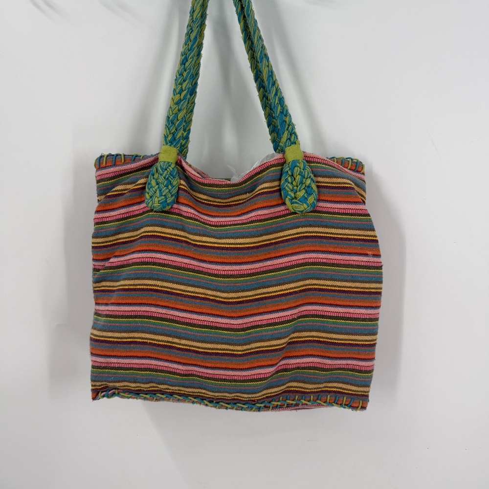 Target Limited edition, 2012 edition colorful Striped  braided handle tote bag